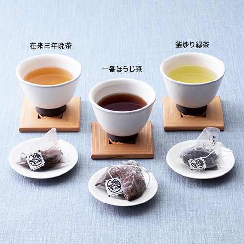 健一自然農園　薪火焙煎茶葉　奈良の森 3種セット